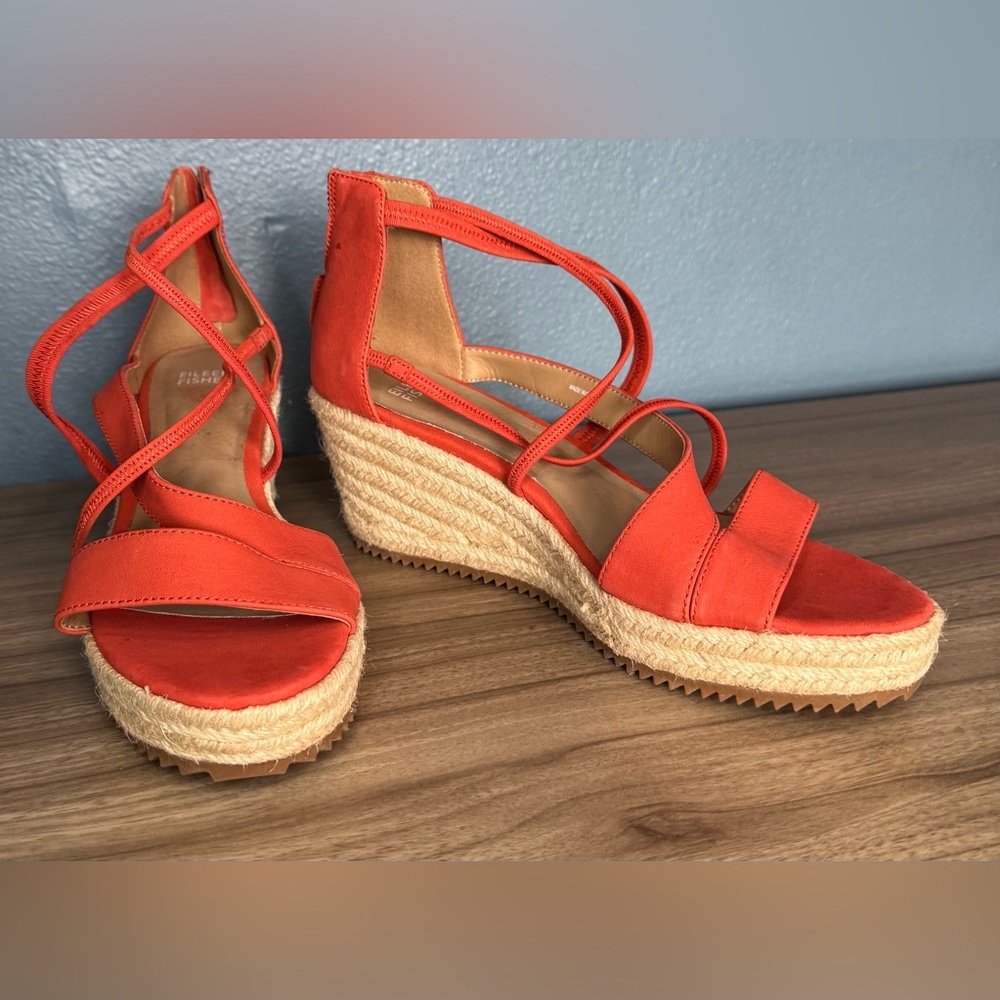 Women's Red Wedge Sandals